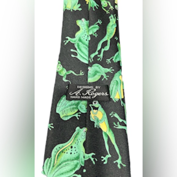 🐸FUN FROG TIE! DESIGNS BY A.ROGERS! DRESS UP & HAVE FUN! 🐸 #savethefrogs - Picture 3 of 16